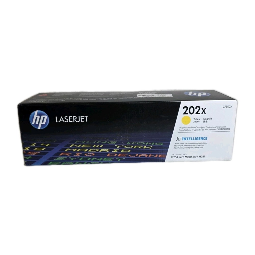 GENUINE HP 202x High Yield Toner LaserJet Pro M254 M281 Printer - CF502X YELLOW - Picture 1 of 5